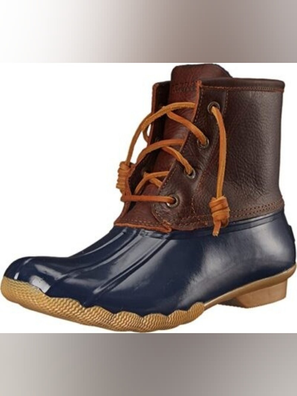 Sperry Tan and Navy Waterproof Boots